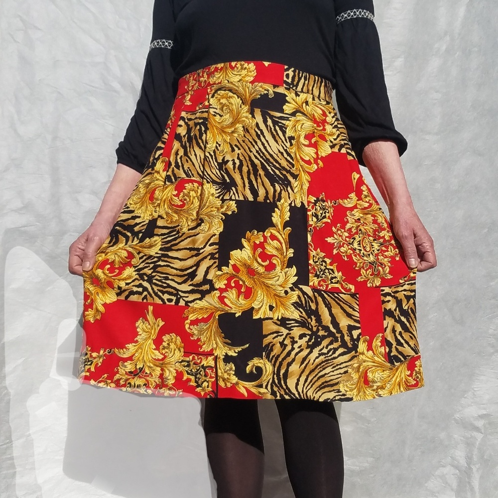 G. Dinan retro rayon skirt